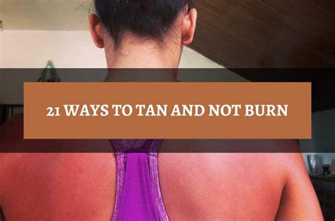 best way to get tan without burning
